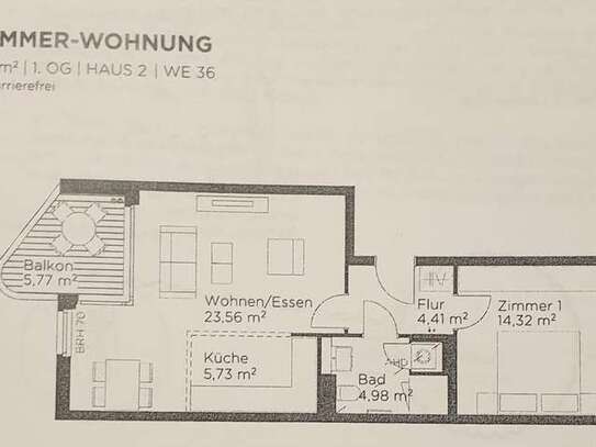 Stilvolle, gepflegte 2-Raum-Wohnung mit geh. Innenausstattung mit Balkon und EBK