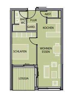Attraktive 2-Zimmerwohnung