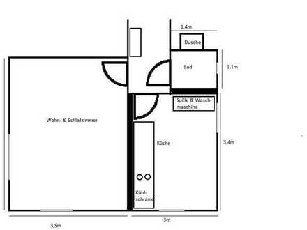 Sous-Terrain Wohnung an Student zu vermieten