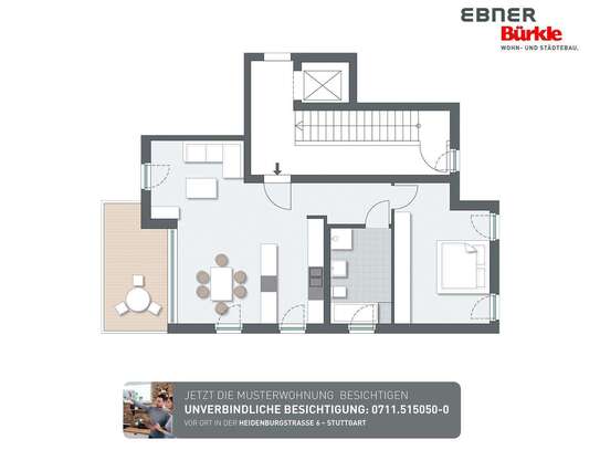 2-Zimmer-Wohnung im Obergeschoss | 6D.4