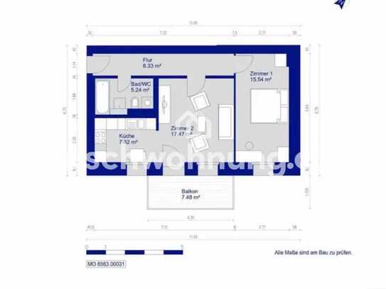 Tauschwohnung: Biete 2 Zimmer Wohnung 58 qm Adlershof