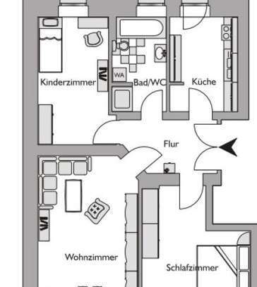 *3 Zimmer mit Balkon in ruhiger Nebenstraße - Kaßberg*