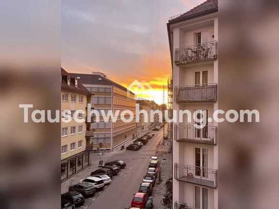 Tauschwohnung: Helle 3-Zimmer-Wohnung mit Balkon in Top-Lage (Maxvorstadt)