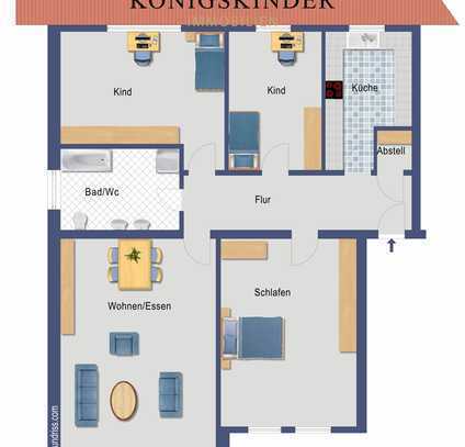 Top gepflegte Vierzimmerwohnung, sofort verfügbar, Preishammer, ideale Kapitalanlage