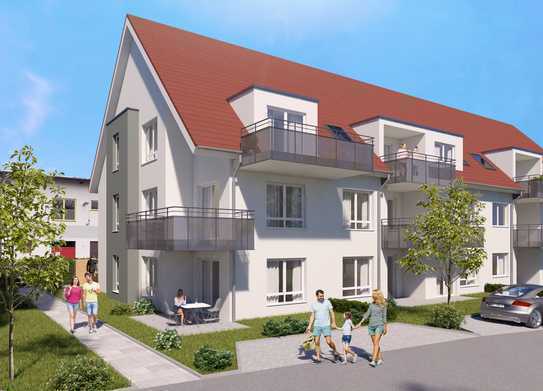 Erstbezug-Neubau 3-Zi.-Wohnung mit Balkon ETW 11 * KFW 55 *