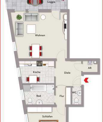 LBS Alzey 2 ZKB Souterrainwohnung mit Balkon