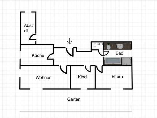 3-Zimmer-Wohnung mit Südgarten und Garage in Bestwig – ruhige Hanglage