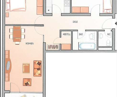 ** Von privat ab 01.01.2025 zu vermieten: Attraktive 3-Zimmer-Wohnung mit Balkon und PKW-Stellplatz