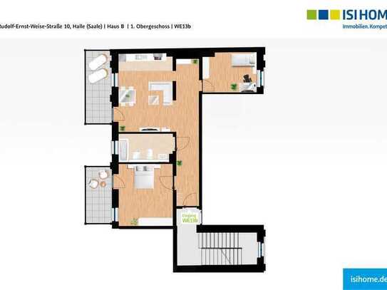 geräumige 3-Raumwohung ''Markthof Carré'' - WE13b