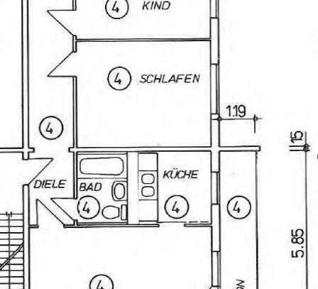 3-Zimmer Wohnung möbliert mit Einbauküche und Balkon in Gera-Lusan