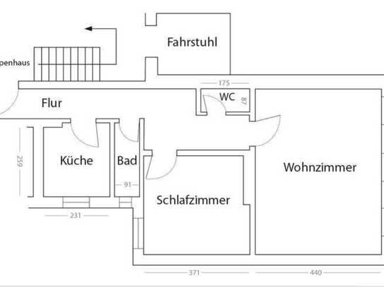 Vermietete, zentral gelegene 2-Zimmer-Wohnung in Hannover Mitte am Klagesmarkt