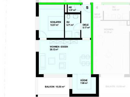 Bernhardstraße, Höllstein - 2 Zi. Wohnung 5: Obergeschoss