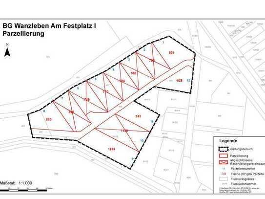 Baugrundstück - Parzelle 9 - im neuen Wohngebiet „Am Festplatz I“ in Wanzleben; Exposee beachten!!