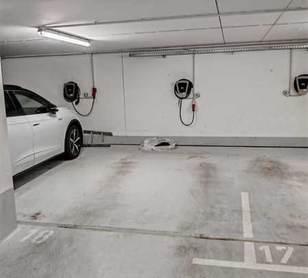 Underground parking space with charging option, 3 minutes to Parkstadt Schwabing