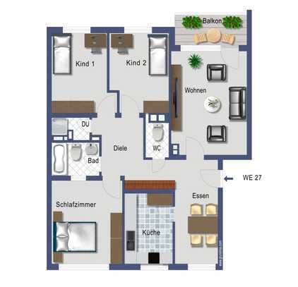 Provisionsfrei zur Kapitalanlage - 2014 sanierte Eigentumswohnung mit Balkon