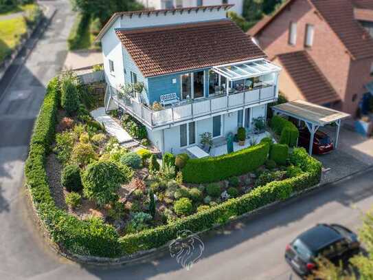 Reserviert: Energieeffizient wohnen: Stilvolles Haus mit Kamin, Garten und Terrassen in Bad Kissinge