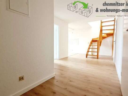 Frisch renovierte 3-Raum-Maisonette-Wohnung mit 2 Tageslichtbädern, Stellplatz & Abstellraum