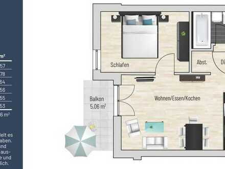 Erstbezug in neue 2-Zimmer-Wohnung mit Balkon und Küche in Balingen