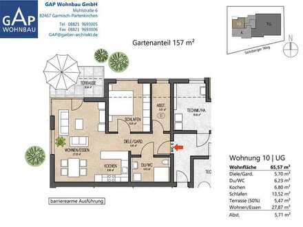 barrierearme 2-Zimmer-Wohnung mit Garten