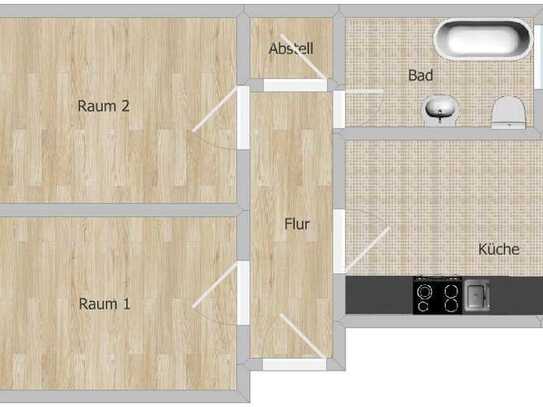 Schöne 2-Zimmer-Erdgeschosswohnung mit EBK und