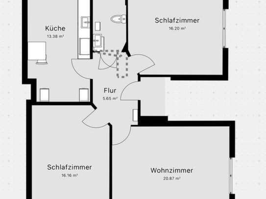 Schöne 3-Zimmer Wohnung in Bernau