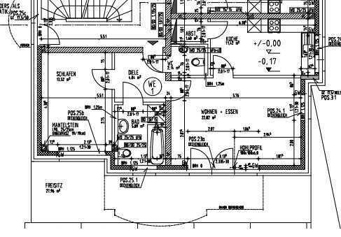 RESERVIERT - Schöne 2-Zimmer-Erdgeschosswohnung mit gehobener Ausstattung mit Balkon in Neu-Pattern