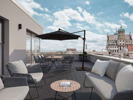 Leonsheart | Exklusives Penthouse mit 2,5 Zimmern und spektakulärer Dachterrasse