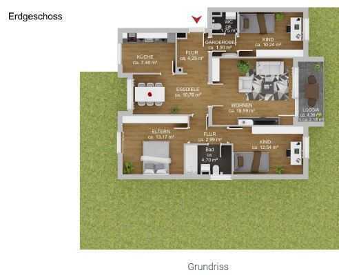 Moderne, großzügige 4,5-Raum-Hochparterre-Wohnung mit Südwest-Balkon in Garmisch-Partenkirchen