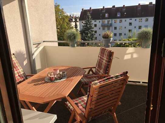 Helle 3 Zi-Wohnung mit 12qm großem Südbalkon