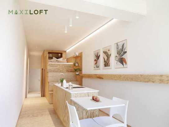 Voll möbliertes Designer-Loft mit Stadtblick, Erstbezug