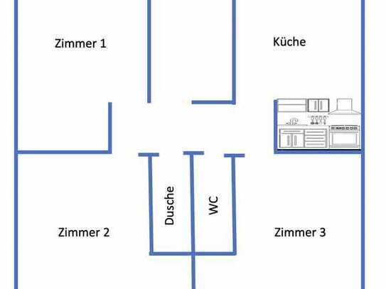 Friedrichstadt // WG-geeignet bzw. gewünscht // DG-Wohnung