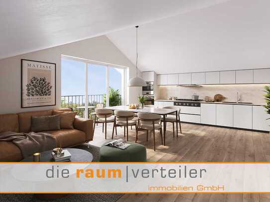 großzügige 3 Zimmer Neubau Dachgeschoss Wohnung mit Balkon nach Westen