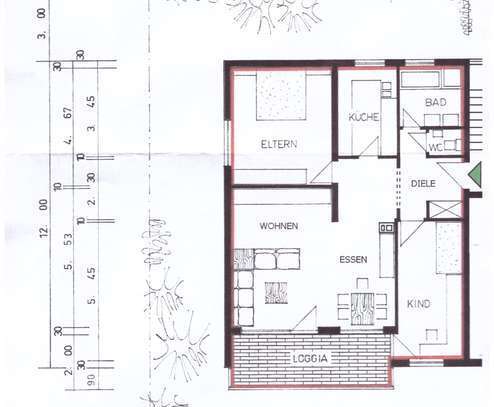 Ansprechende 3-Zimmer-Wohnung in Wolfartsweier mit Garage, Gartenmitbenutzung und Balkon