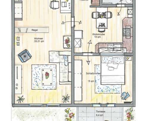 Sonnige, hochwertige 2-Zimmer-Einliegerwohnung für 1-2 Personen