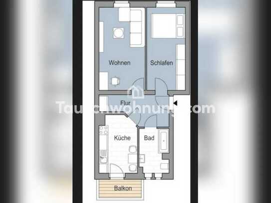 Tauschwohnung: Gemütliche 2-Raum Whg gegen eine großzügige 3/4-Raum Whg