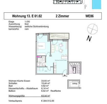 Traumhafte 2-Zimmer Neubauwohnung mit Süd-Balkon