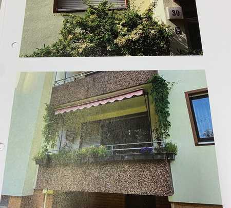 Vermietete 1,5-Zimmer-Hochparterre-Whg. mit großem Balkon u. TG-Stellpl. in Mühlenberg