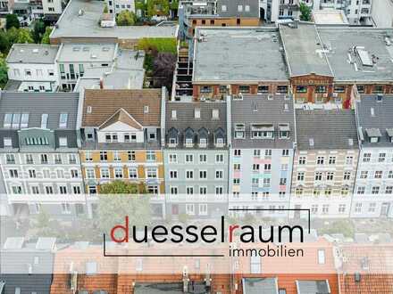 Unterbilk: traumhafte Maisonette mit idyllischem Balkon und Dachterrasse in begehrter Nachbarschaft
