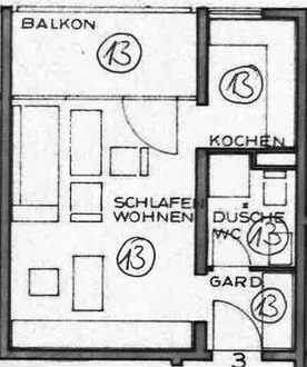 Erstbezug nach Sanierung: stilvolle 1-Zimmer-Wohnung mit EBK und Balkon in Esslingen