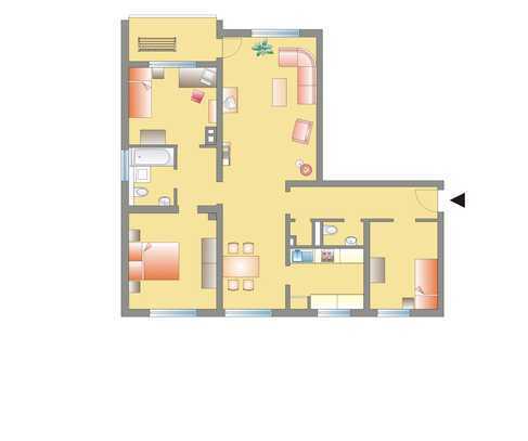 Großzügig geschnittene 4-Zimmer-Wohnung in zentraler Lage