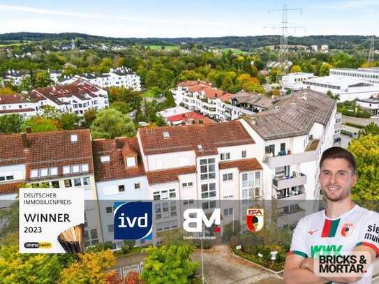 Vermietete 3-Zimmer-Wohnung im Schmutterpark in Neusäß mit grandioser Aussicht nach Westen.