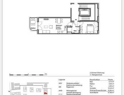 In Köln: Zweitbezug Neubau-Wohnung mit zwei Zimmern und Balkon im Waldviertel Rodenkirchen