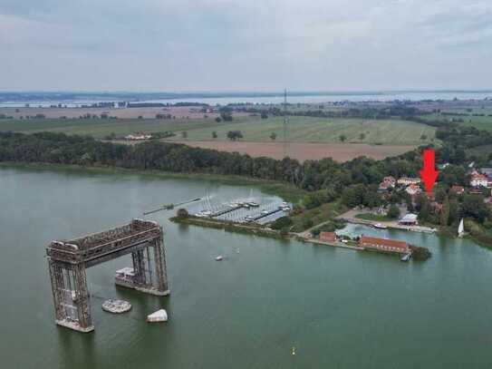 Blick auf Hafen und Karniner Brücke - Einfamilienhaus in Karnin / Insel Usedom