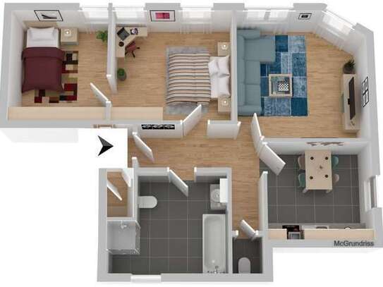 schöne 3 Zimmerwohnung in historischem Gebäude Zentrum Worms