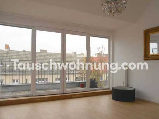 Tauschwohnung: 2-Zimmer-Dachgeschoss-Wohnung im Arnim-Kiez mit gr. Balkon