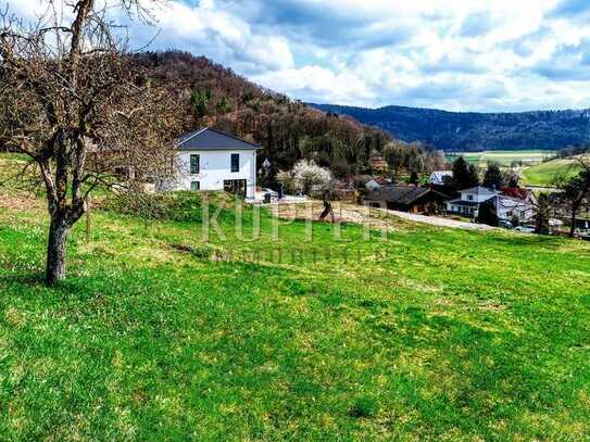Sonniges Hanggrundstück mit traumhaftem Ausblick, vollerschlossen!