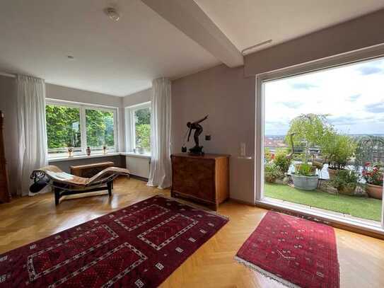 Stilvolle Terrassenwohnung in Bestlage von Heidelberg-Handschuhsheim mit spektakulärem Ausblick