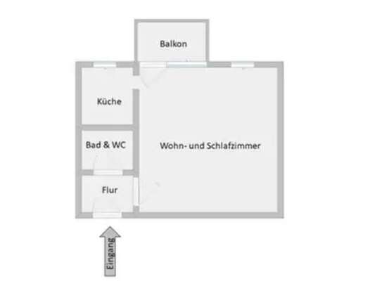 Schöne, helle 1-Zimmer-EG-Wohnung mit Balkon und EBK in Bovenden