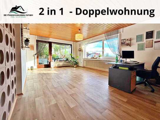 2 in 1 - Zwei Wohnungen mit Garten, Terrasse, Balkon und Garage