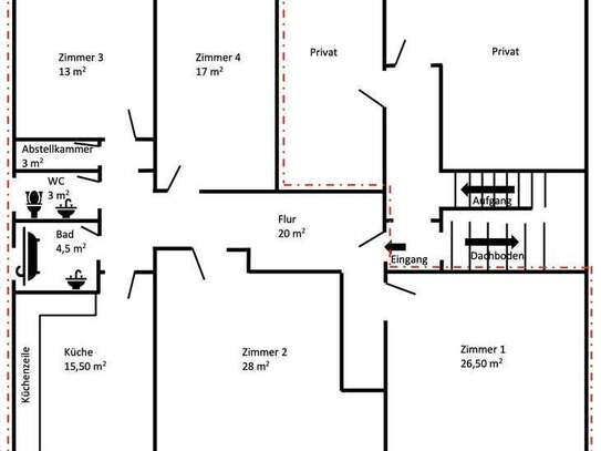 Renovierte 4-Zimmer-Wohnung im Zweifamilienhaus